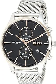 BOSS Men's Analogue Quartz Watch with Stainless Steel Strap 1513805, Black, bracelet