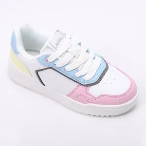 Activ Rose, Light Blue & White Leather Girls Sneakers