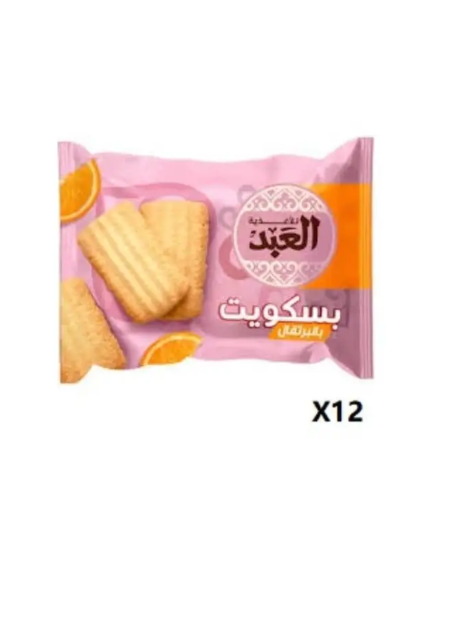 El Abd Mini Orange Biscuits Box - 12 Piece