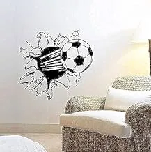 3D Broken Walls Football Stickers Living Room Sofa Background Wall Creative Decoration Wall Stickers