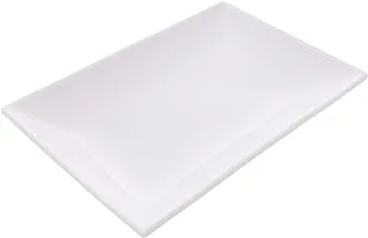 Porland Po-358841 Porcelain Rectangular Serving Platter 28X41Cm Suitable For Home And Restaurants With Premium Durable Material - White