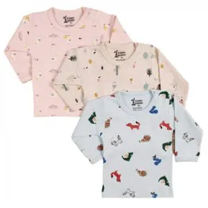 Funny Bunny - (3) Full Sleeves Printed - For Newborn