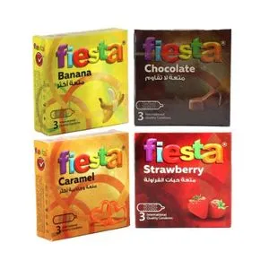 Fiesta Flavors Set Condoms - 4 Box 3 Pieces