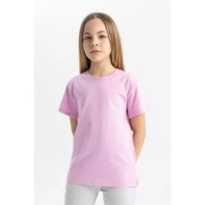 Defacto Girl Regular Fit Knitted Short Sleeve Body