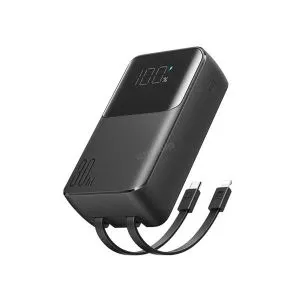 JOYROOM JR-PBC07 30W 20000mAh Mini Power Bank With Dual Cables - Black