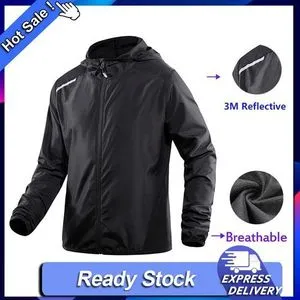 Fashion Men's Hooded Windbreaker Outdoor UV Sun Protection Jacket