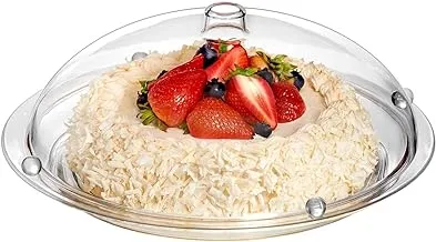 Hec ST-208-LC Acrylic Cake Plate, 33 cm size, Transparent