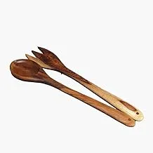 Egyptian Trading Company Normal Wooden Cutlery Set 2-Pieces, Brown