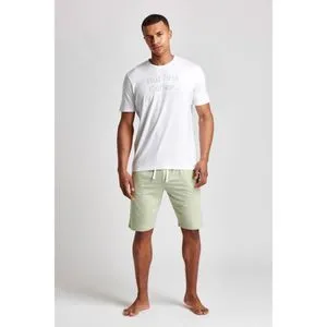 Debenhams 1PK MENS GT BAMBOO LOUNGEWEAR SLOGAN TEE & SHORT