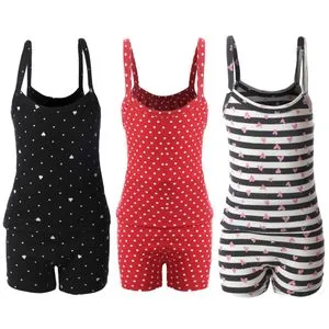 Mesery Bundle Of (3)- Sleeveless Top & Short - For Girls