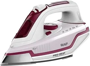 RAF Steam Iron R.1262R, 2400 Watt, 220v, 50Hz, White