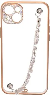 Boter Strass Chain High Quality Back Cover With Unique Anti-Theft Chain For Iphone 14 Max - Multi Color