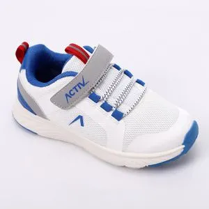 Activ Boys White & Blue Rounded Sneakers