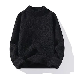 Fashion Autumn Winter Casual Sweater Men Loose-Black