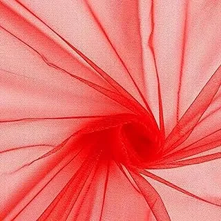 Azeez Neon Red Soft Tulle 5 Meters