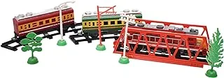 Plastic Top Garrying Train Game With Over Bridge And Trees For Children Set Of 39 Pieces - Multi Color