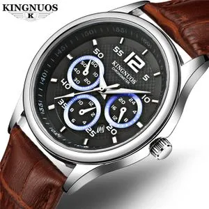 Kingnuos Brand Business Mens Watches Stainless Quartz Watch