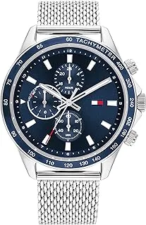 Tommy Hilfiger Men's Blue Dial Stainless Steel Watch - 1792018