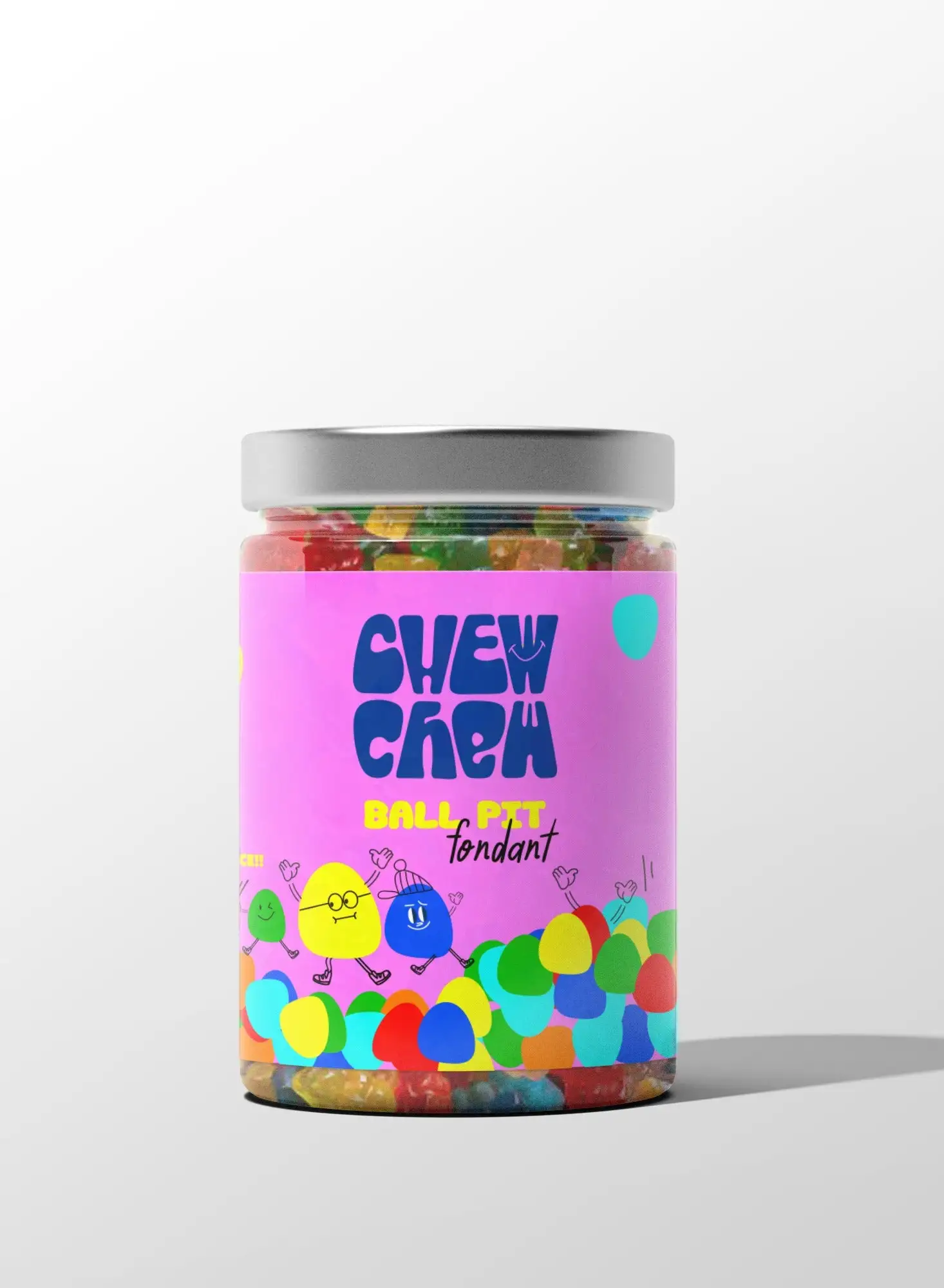 CHEW CHEW Gummies Jelly Candy Fruits Jar Ball Pit Fondant 250 grams