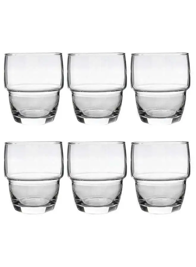 LAV 6 Piece Short Glasses Set 285 Ml-Clear