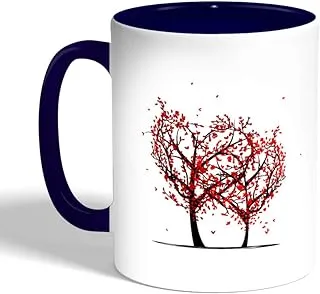 Romantic Printed Coffee Mug, Blue Color