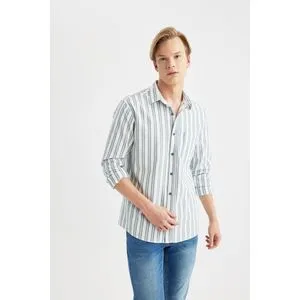 Defacto Man Regular Fit Woven Long Sleeve Shirt