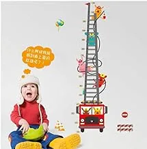 Cartoon firefighter height sticker Children's room removable wall sticker 01