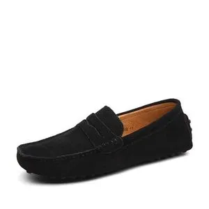 Fashion Men's Leather Loafers Casual Shoes Slip-Ons