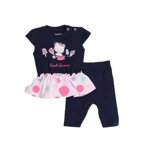 Zercon Summer Pajama Set For Newborn Girls 6160 0-18 M