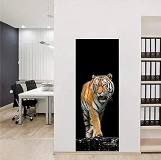 Ferocious Tiger Wall Stickers DIY Mural Bedroom Home Decor Poster PVC Waterproof Door Sticker Imitation 3D Decal-xsq