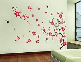 1 Set Large Swallow Plum Blossom Wall Sticker for Bed Room Decoration & PVC Home Decal Cherry Blossom Home Decor Wall Stickers