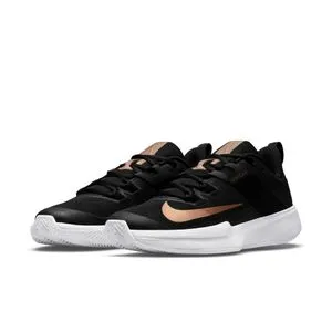 Nike W Vapor Lite Cly Laced Shoes  -  Black, Mtlc Red &  White