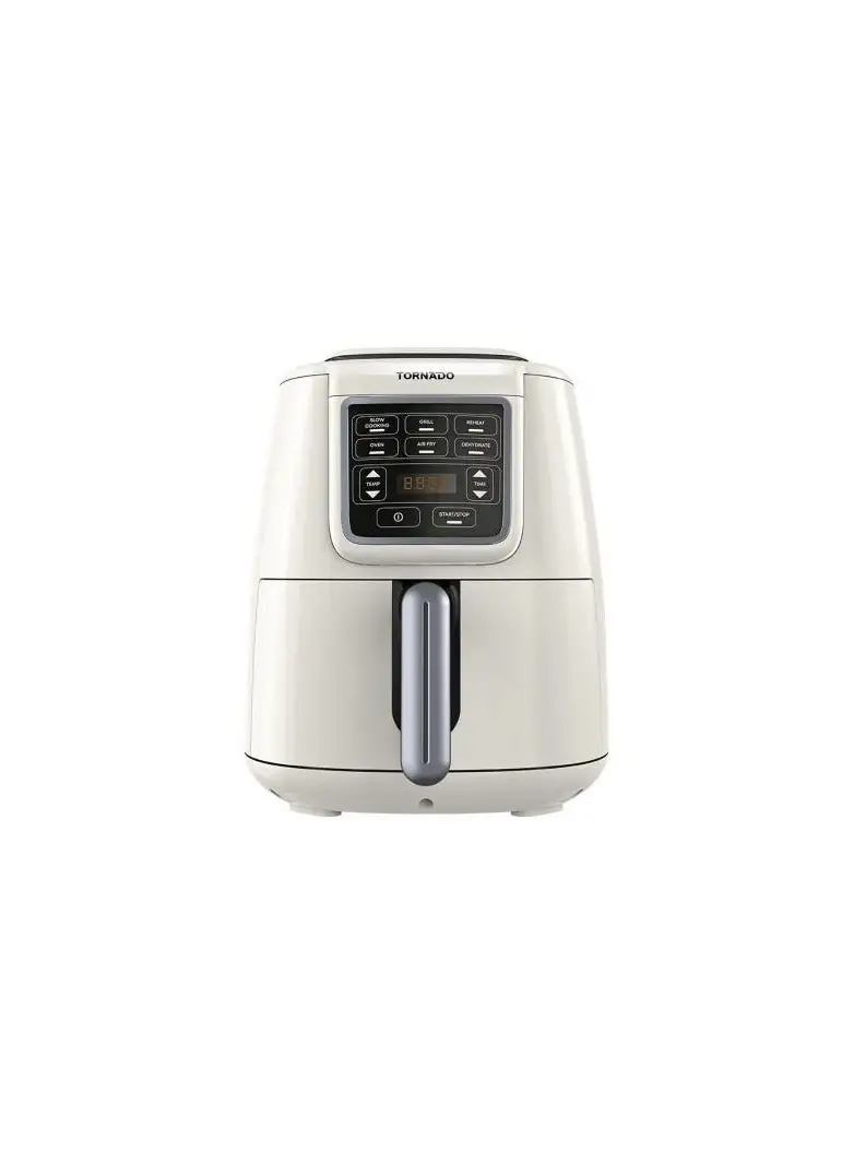 TORNADO Digital Air Fryer 1550 Watt 4 Liter LED Display THF-1554D-XL-CS Creamy x Silver