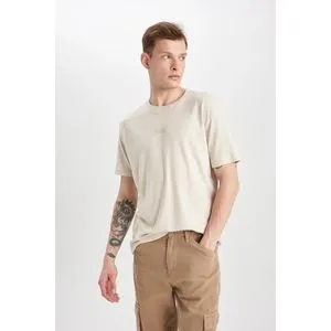 Defacto Man Regular Fit Crew Neck Short Sleeve Knitted T-Shirt