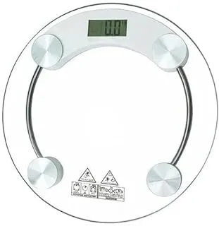 Bathroom Scale for Personal Use, Digital Tempered Glass Scale, 180kg Max Kg/lb (Clear1)