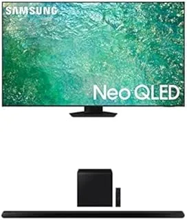 تلفزيون سامسونج 55 بوصة Neo Quantum Processor 4K QLED - فضي ساطع - QA55QN85CAUXEG [موديل 2023] ومكبر صوت لاسلكي من سامسونج مع Dolby Atmos/DTS Virtual - HW-S800B/ZN [حزمة حصرية]