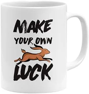 RYN PRINTED DESIGN Make Your Own Luck Coffee Mug White 11x14centimeter