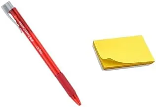 Faber-castell 545121 trigger pen, red + sticky note 3 * 5 yellow horizental