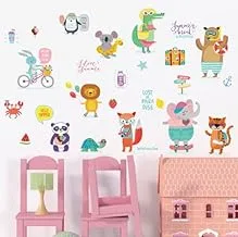 Fun Cartoon animal freezer cabinet refrigerator computer children's room nursery decorative wall sticker mural ee