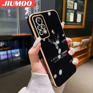 JIUMOO Infinix Note 11 Pro Case Deer Pattern Back Cover