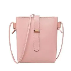 Fashion Women Bucket Bag Strap Messenger Shoulder Bag Mobile Bag For Girls Pink