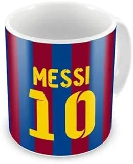 Chhaap Messi 10 Printed Ceramic White Tea & Coffee Mug (Pack of 1) (SP10 03)