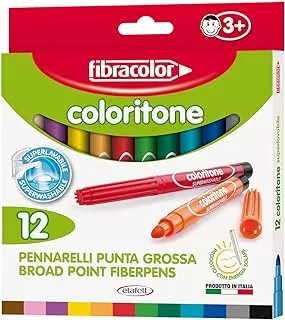 ETAFELT Fibracolor Coloritone Broad point fiber pen Pack of 12 Colors Super washable