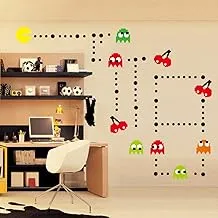 ملصقات حائط لألعاب Pac-Man الكرتونية، ملصقات جدارية قابلة للإزالة لغرف الأطفال، 2724648871966