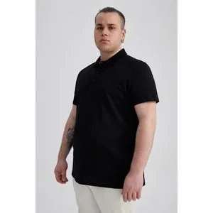 Defacto Man Smart Casual Slim Fit Polo Neck Short Sleeve Knitted Polo T-Shirt.