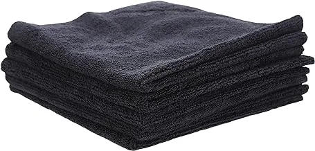 Mafra Maxshine General Purpose Microfiber Towel 5-Pieces, 40 cm x 40 cm Size, Black