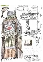 Removable London Big Ben and Tower Bridge Vinyl Wall Sticker