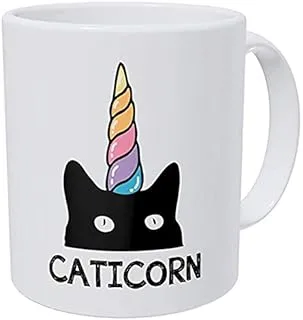 Cashmeera printed mug - I'M A Caticorn Black Cat Unicorn Horn