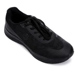 Air Walk Rubber Sole Black Textile & Rubber Sneakers