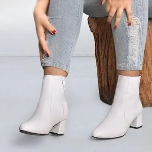 Half Boot  For Women _ White